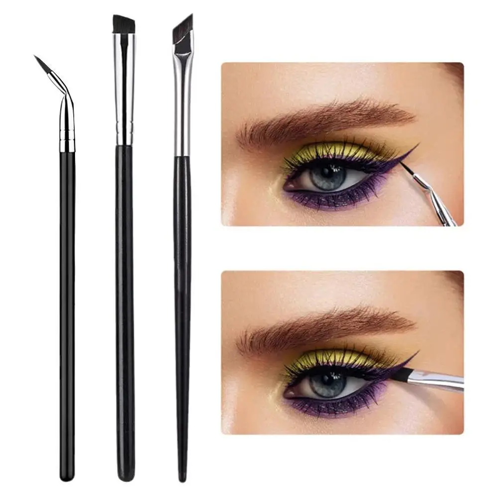 

Eyeliner Eyebrow Brush Angled Flat Head Fiber Hair Brow Contour Eyeliner Fine Makeup Brushes Professional Makeup Tools