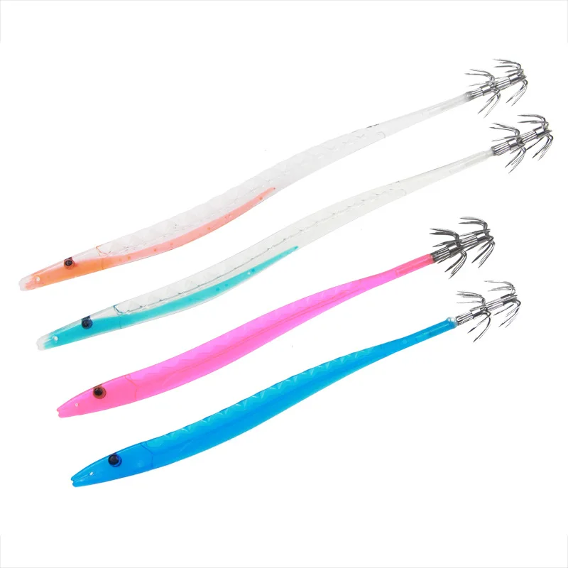 5PCS Fishing Lures14.5cm and 17.5cm Luminous Softs Plastic Lure Umbrella Fishhooks Fluorescent Light Emitting Tackle Squid Baits
5PCS Fishing Lures14.5cm and 17.5cm Luminous Softs Plastic Lure Umbrella Fishhooks Fluorescent Light Emitting Tackle Squid Baits