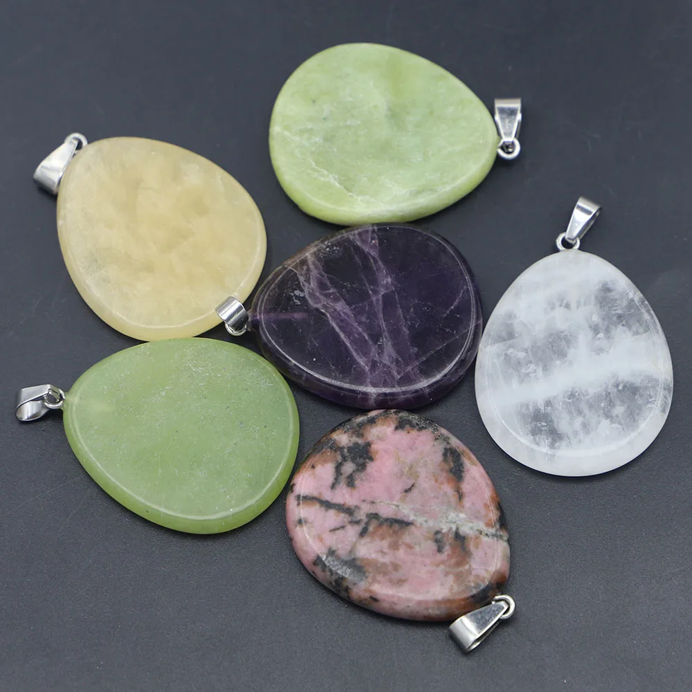 New Natural Stone Slice Pendants Rhodonite Amethyst Clear Crystal Reiki Healing for Men Necklaces Jewelry Making 6PCS Wholesale
New Natural Stone Slice Pendants Rhodonite Amethyst Clear Crystal Reiki Healing for Men Necklaces Jewelry Making 6PCS Wholesale