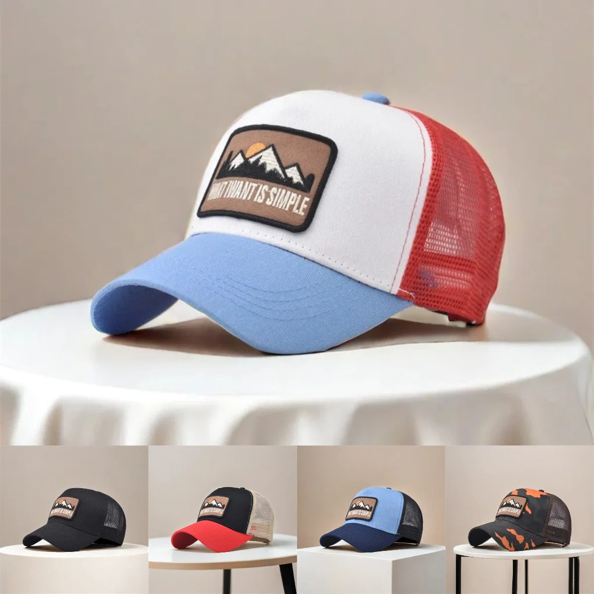 Breathable Mesh Hat Women Men Letter Embroidery Blocking Baseball Cap Sunshade Outdoor Sports Cycling Travel Sun Hat Dad Hat
Breathable Mesh Hat Women Men Letter Embroidery Blocking Baseball Cap Sunshade Outdoor Sports Cycling Travel Sun Hat Dad Hat