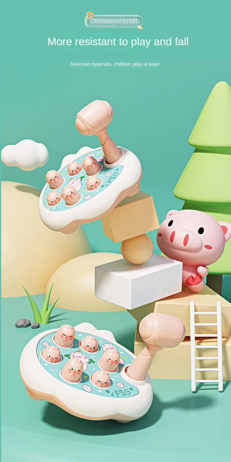 Juguetes de dibujos animados Montessori para bebés, regalo educativo de cumpleaños para niños pequeños, juego de golpear con tema Animal, juego de mesa martillado para padres e hijos Juguetes de dibujos animados Montessori para bebés, regalo educativo de cumpleaños para niños pequeños, juego de golpear con tema Animal, juego de mesa martillado para padres e hijos