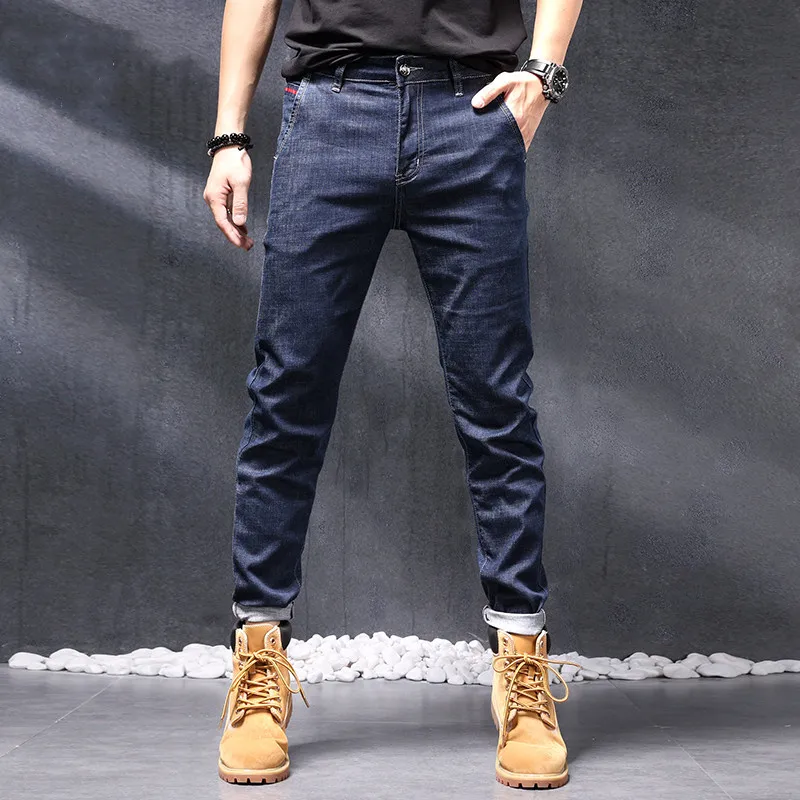 Men's autumn jeans straight pants tide brand trend Joker slim stretch pants dark blue men's casual pants
Men's autumn jeans straight pants tide brand trend Joker slim stretch pants dark blue men's casual pants