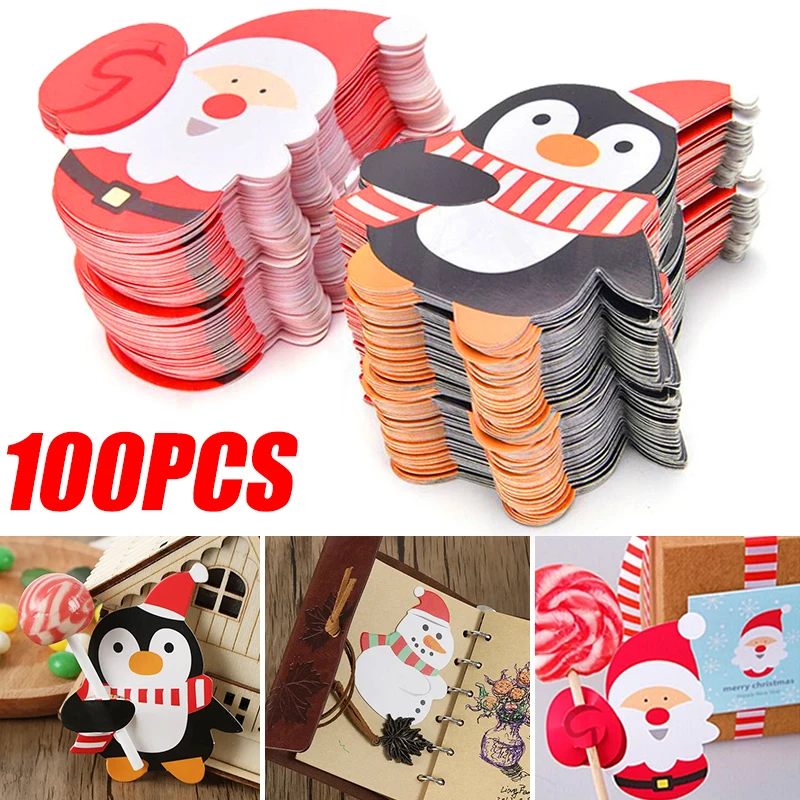 Lollipop Paper Cards Christmas DIY Candy Cake Decoration Cartoon Santa Snowman Penguin Lollipop Holder Christmas New Year Gifts
Lollipop Paper Cards Christmas DIY Candy Cake Decoration Cartoon Santa Snowman Penguin Lollipop Holder Christmas New Year Gifts