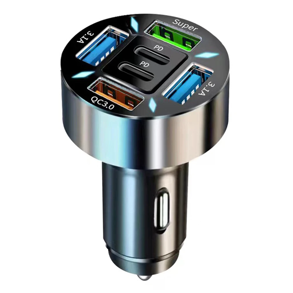 1Pcs Car USB Lighter Charger Adapter 6 Ports Type C Adapter 66W 2PD 4USB QC3.0 For Mobile Phone ABS Charging Retractable
1Pcs Car USB Lighter Charger Adapter 6 Ports Type C Adapter 66W 2PD 4USB QC3.0 For Mobile Phone ABS Charging Retractable