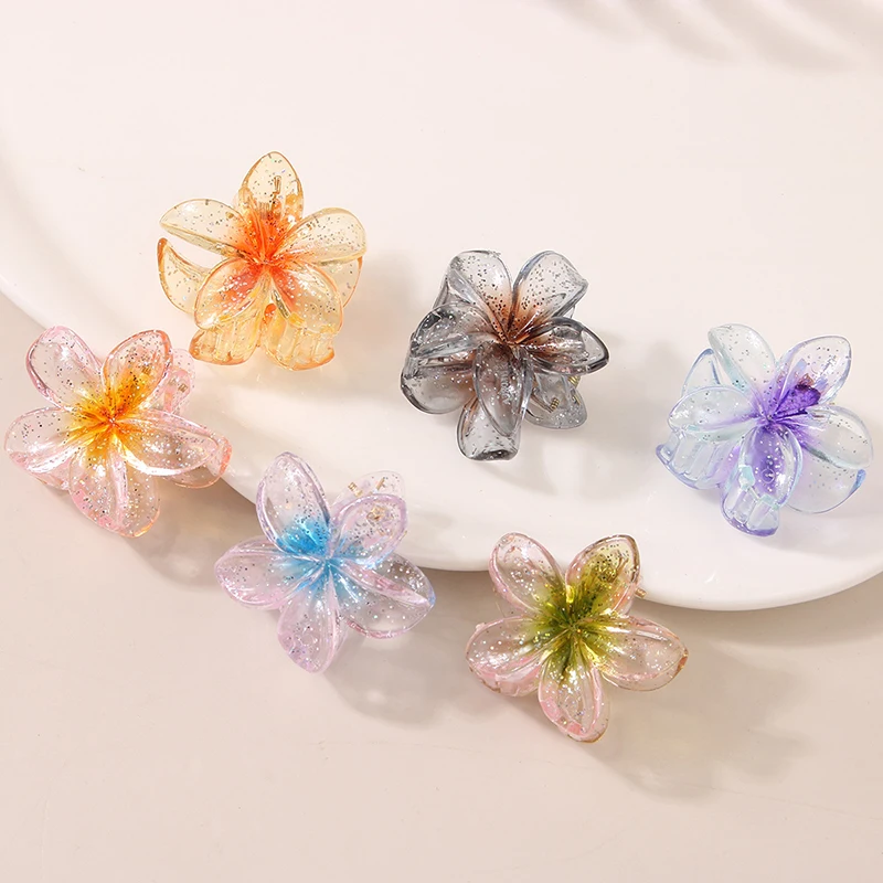 New 4CM Transparent Glitter Hair Clip Small Plumeria Grab Clip Female Korean Version Bang Side Clip
New 4CM Transparent Glitter Hair Clip Small Plumeria Grab Clip Female Korean Version Bang Side Clip