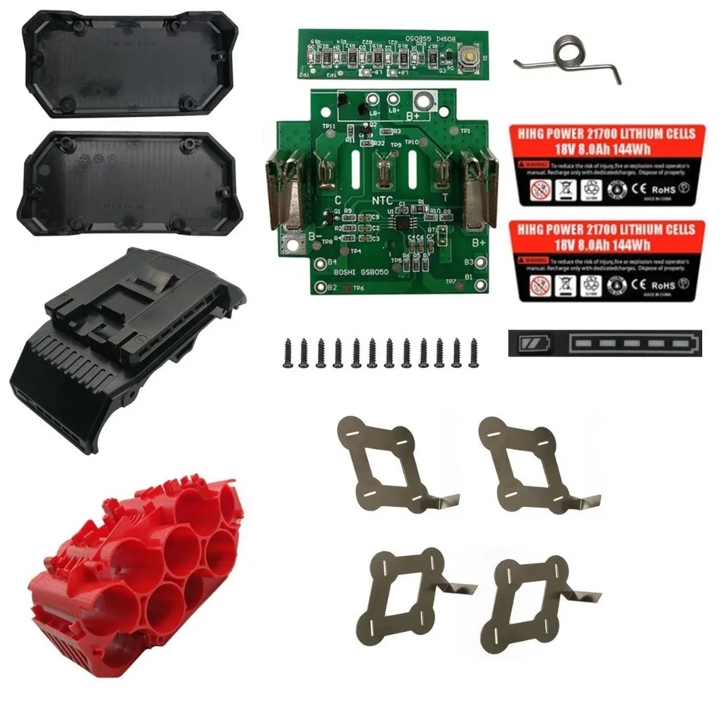 10x21700 BAT618 Battery Plastic Case PCB Circuit Board for Bosch 18V Repair and Assemble Battery Pack Stable Performance
10x21700 BAT618 Battery Plastic Case PCB Circuit Board for Bosch 18V Repair and Assemble Battery Pack Stable Performance