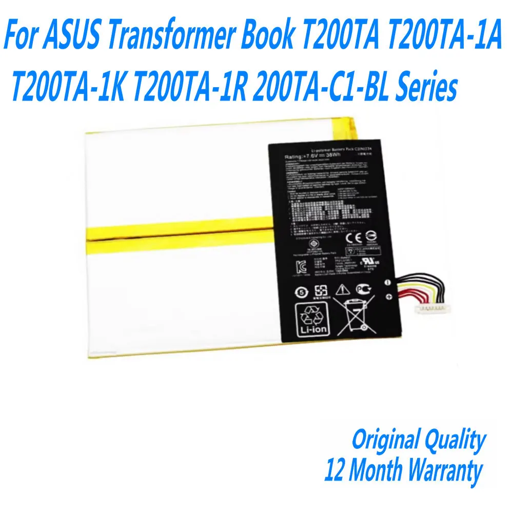 

Original 7.6V 38Wh C21N1334 Battery For Asus Transformer Book T200TA T200TA-1A T200TA-1K T200TA-1R 200TA-C1-BL Series