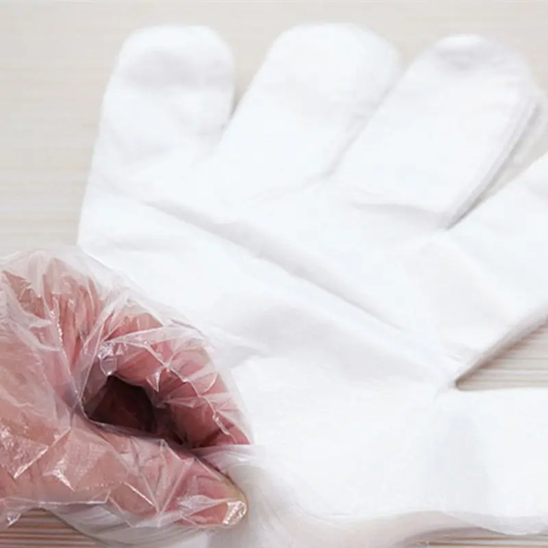 

100 шт прозрачные одноразовые перчатки, полиэтиленовые перчатки для приготовления пищи на кухне
