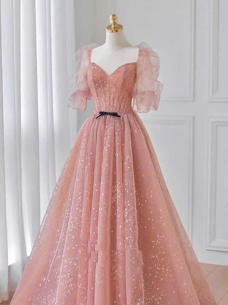 Women Sexy Pink Square Neck Evening Dresses Fairy Long A-line Floor-length Tulle Prom Gowns Vestidos De Fiesta
Women Sexy Pink Square Neck Evening Dresses Fairy Long A-line Floor-length Tulle Prom Gowns Vestidos De Fiesta