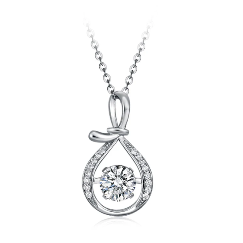 

925 sterling silver necklace, 1 carat Mosan diamond light luxury collarbone chain, niche design, women's Instagram versatHXYZ017