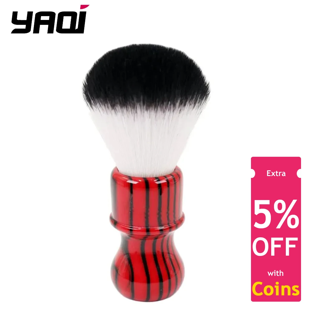 

Yaqi Evil Zebra 26mm Knot Black and Red Handle Synthetic Hair Mens Shaving Brush