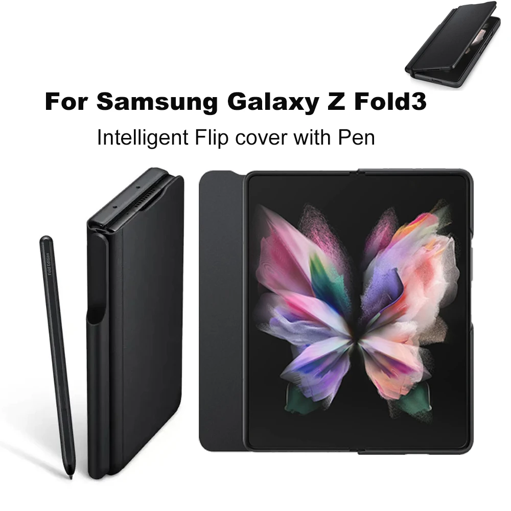 

Original for Samsung Flip Cover Smartphone Cover with Pen for Galaxy Z Fold3 5G Protective Phone Case EF-FF92P
