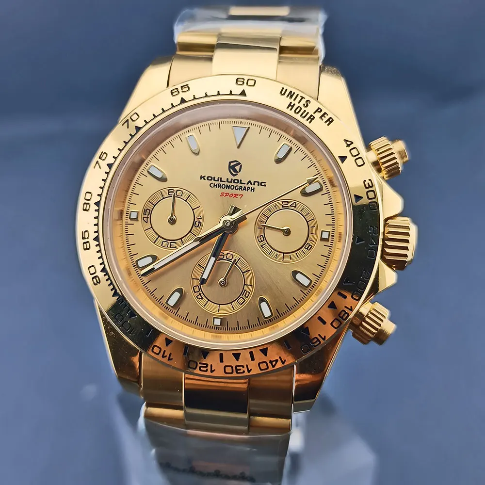 VK63 movement timing code watch case 316L stainless steel sapphire glass waterproof case C3 luminous dial quartz watch vk63 
VK63 movement timing code watch case 316L stainless steel sapphire glass waterproof case C3 luminous dial quartz watch vk63