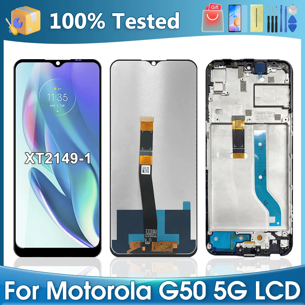 G50 5G 6,5 "Оригинальный ЖК-дисплей для Motorola Moto G50 5G ЖК-дисплей с сенсорным экраном дигитайзер в сборе запасные части для Moto G50 5G
G50 5G 6,5 "Оригинальный ЖК-дисплей для Motorola Moto G50 5G ЖК-дисплей с сенсорным экраном дигитайзер в сборе запасные части для Moto G50 5G