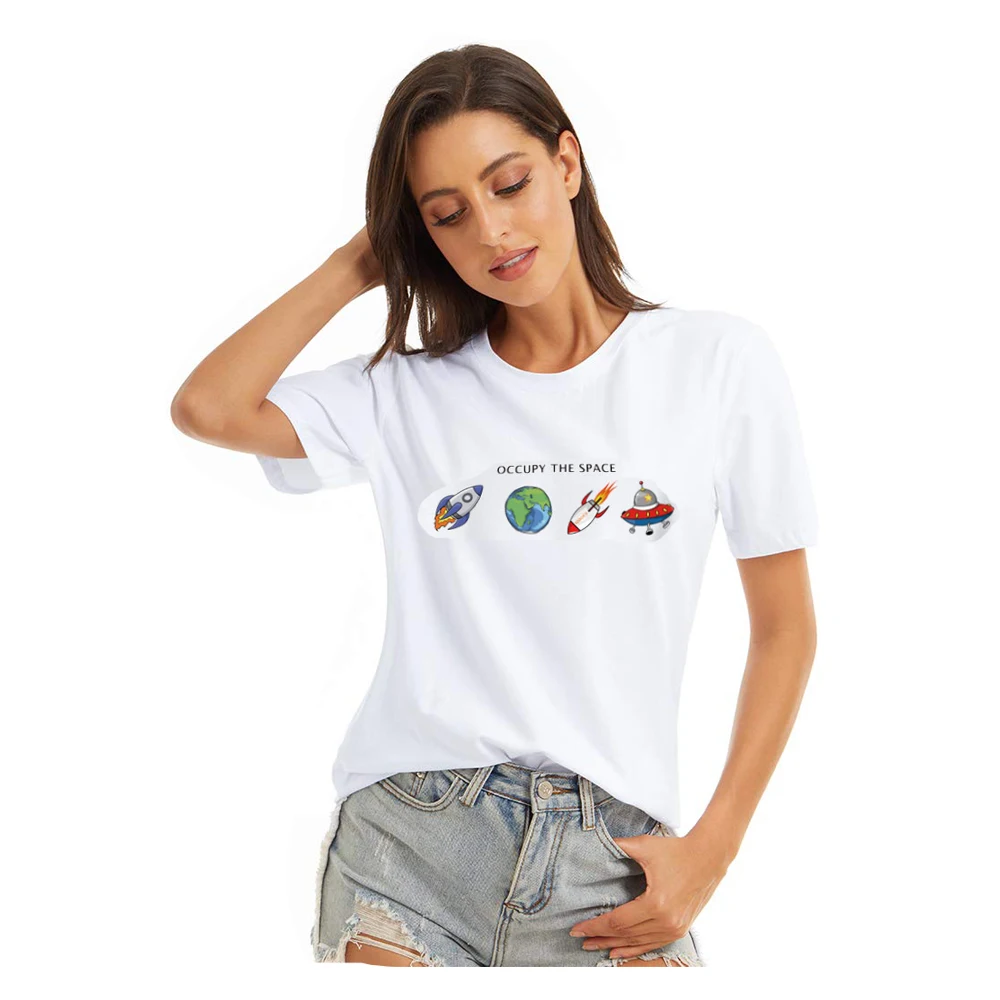 YRYT Summer Crewneck Men's and Women's Matching T-shirt Occupy The Space Cartoon Spaceship Loose Casual Top
YRYT Summer Crewneck Men's and Women's Matching T-shirt Occupy The Space Cartoon Spaceship Loose Casual Top