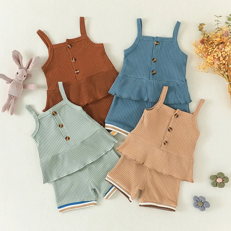 Children's Clothing Toddler Baby Kid Girls Ruffle Suspender Vest Tops Solid Shorts Outfits Set Clothes 2023 New 35
Children's Clothing Toddler Baby Kid Girls Ruffle Suspender Vest Tops Solid Shorts Outfits Set Clothes 2023 New 35