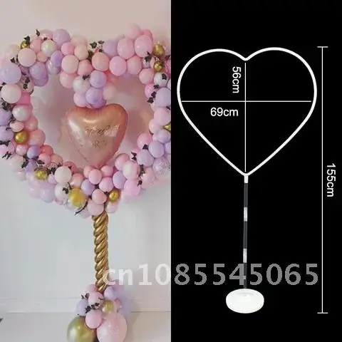 

Heart Shape Wedding Balloon Stand Holder Sticks Arch Support Column 1 Piece Decorations Accessories Ballon Wedding