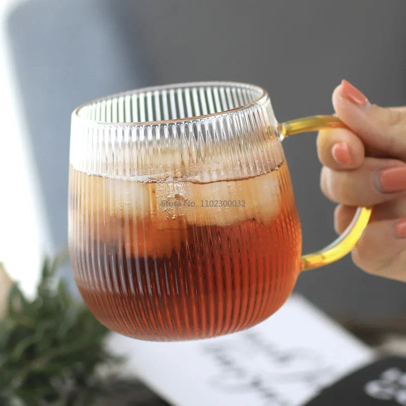1-6PC Japanese Single-layer Vertical Stripes with Handle Glass Water Cup Transparent Cold Resistant Milk Cup Tea Tea Cups
1-6PC Japanese Single-layer Vertical Stripes with Handle Glass Water Cup Transparent Cold Resistant Milk Cup Tea Tea Cups