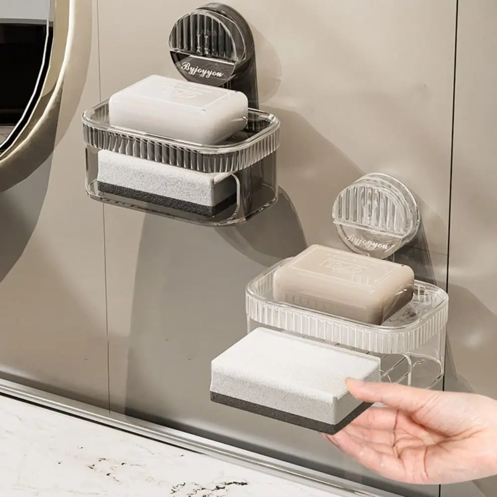 Suction Cup Draining Soap Box Quality Wall-mounted Double-layer Soap Dish Plastic Without Punching Sponge Soap Box Bathroom
Suction Cup Draining Soap Box Quality Wall-mounted Double-layer Soap Dish Plastic Without Punching Sponge Soap Box Bathroom