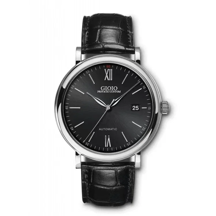 Luxury Mens Automatic Mechanical Watch Stainless Steel Sapphire Silver Black Leather Rome Dial
Luxury Mens Automatic Mechanical Watch Stainless Steel Sapphire Silver Black Leather Rome Dial