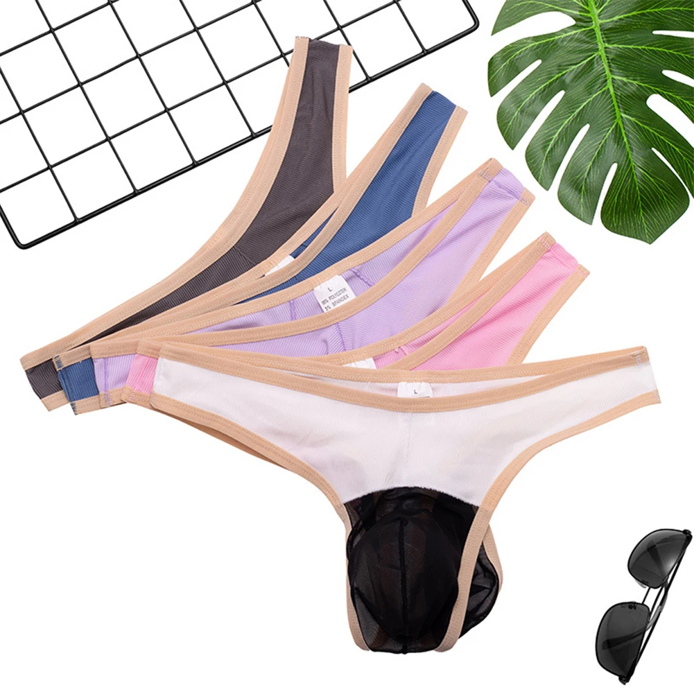 1pc Men's Breathable Thongs Mesh Ice Silk U-convex Pouch Panties G-Strings Bikini Briefs Male Low Waist Underwear Lingerie
1pc Men's Breathable Thongs Mesh Ice Silk U-convex Pouch Panties G-Strings Bikini Briefs Male Low Waist Underwear Lingerie