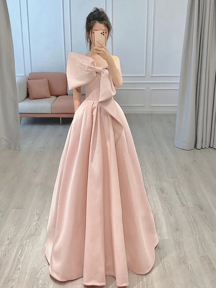 Banquet Satin Little Evening Dress Birthday Pink Toast Engagement Bridesmaid Slimming Women
Banquet Satin Little Evening Dress Birthday Pink Toast Engagement Bridesmaid Slimming Women