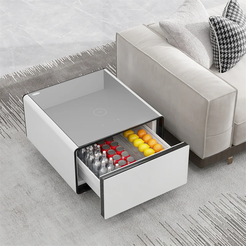 Multifunctional bedside table smart side table mini refrigerator with wireless charging smart furniture home
Multifunctional bedside table smart side table mini refrigerator with wireless charging smart furniture home