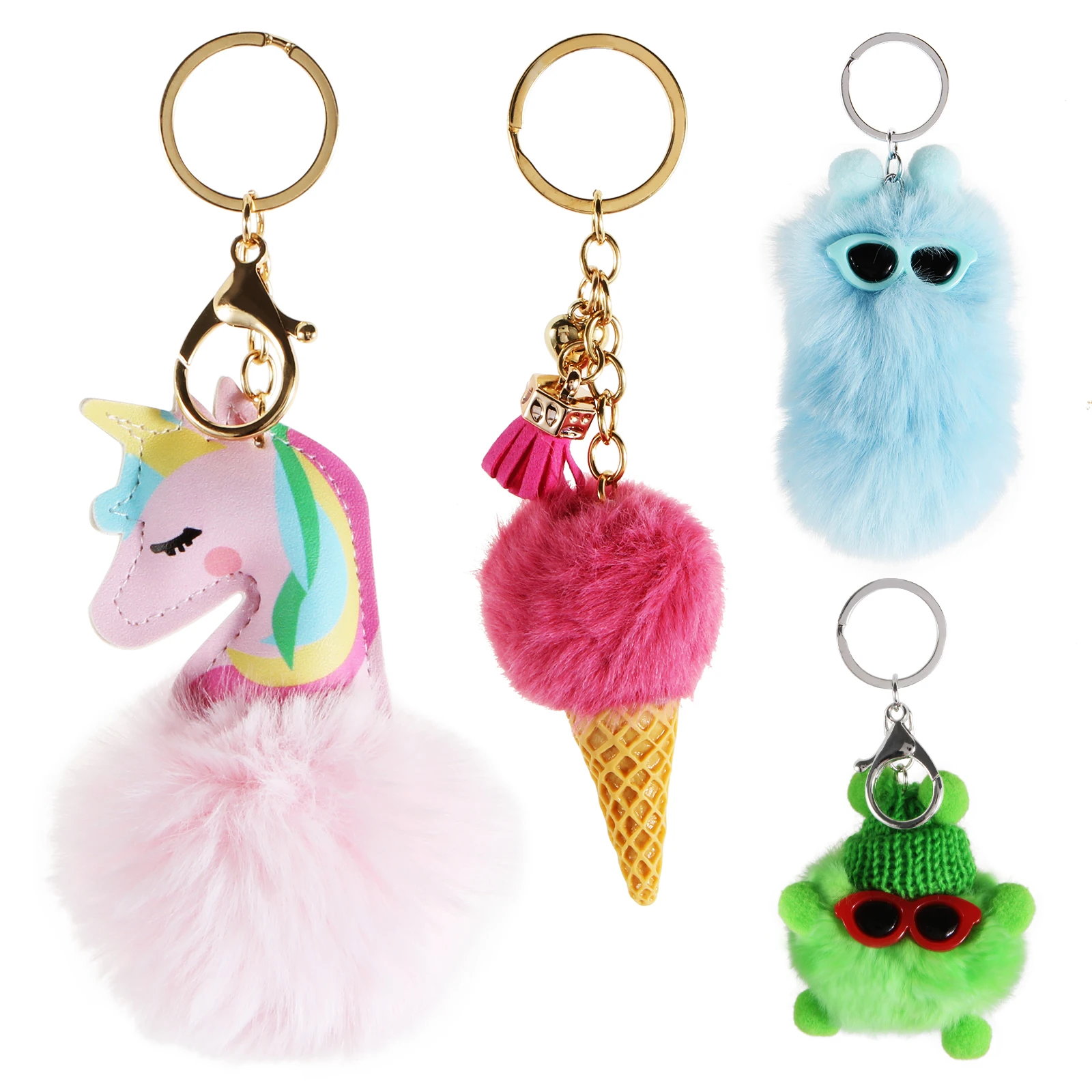 Qiiuuy 4 Pieces Cute Keychain Fluffy Faux Rabbit Fur Kawaii Keyring For Girls Womens Bag
Qiiuuy 4 Pieces Cute Keychain Fluffy Faux Rabbit Fur Kawaii Keyring For Girls Womens Bag