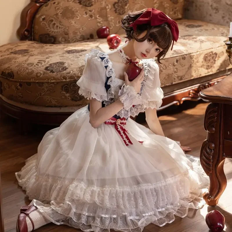Original Design Lolita White Snow Dance Dress Light Flower Wedding Short-sleeve Bow Princess New In Summer Dress
Original Design Lolita White Snow Dance Dress Light Flower Wedding Short-sleeve Bow Princess New In Summer Dress
