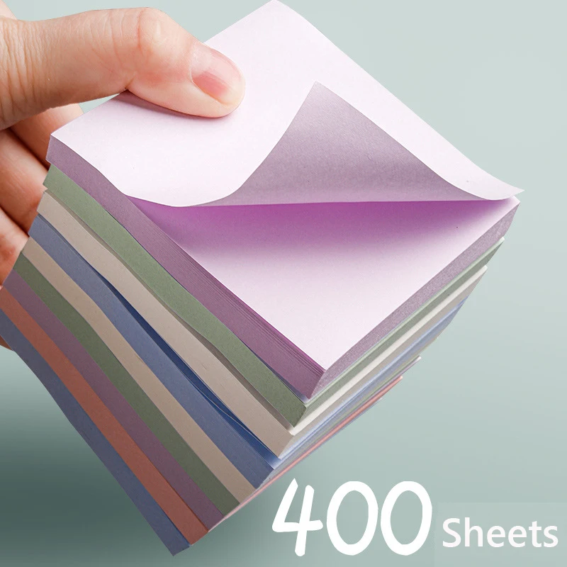 

400sheets Memo Pad Sticky Notes Morandi Colorful Sticky Stationery Notepad Posted It Office Supplies Bookmark Stickers Paper Set