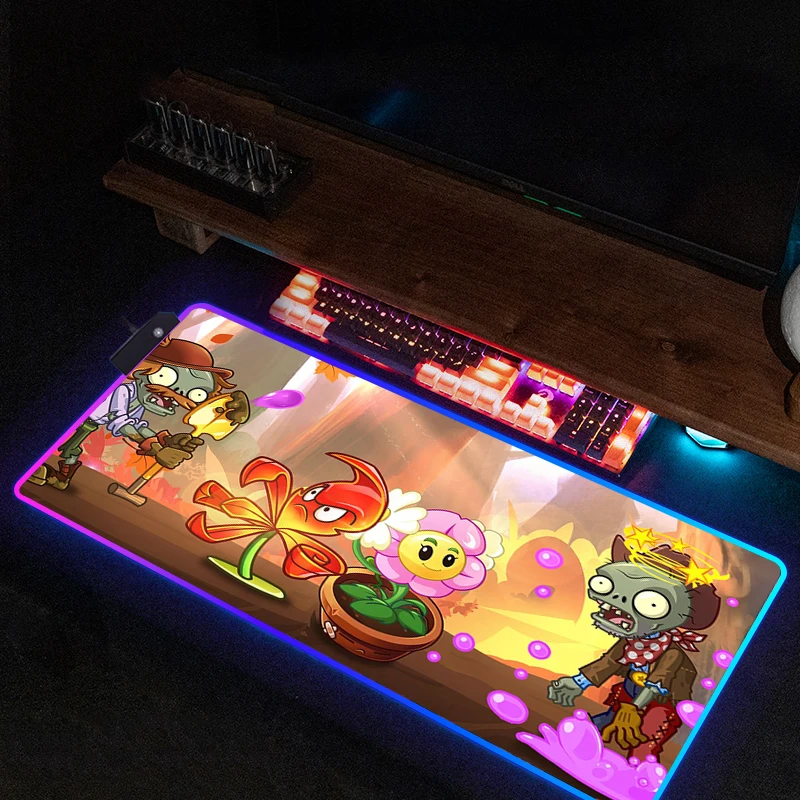 

Mousepad Gamer P-Plants Vs. Zombies Mouse Mat Pc Cabinet Desk Pad Gaming Accessories Keyboard Mats Xxl Anime Carpet Rgb Large