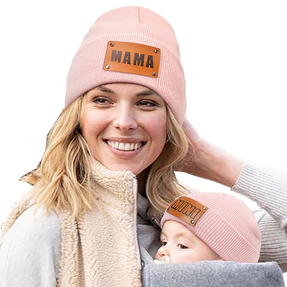 

New Fashion Parent-Child Knitted Hat Women Bonnet Skull Cap Autumn Winter Warm Skullies Beanies