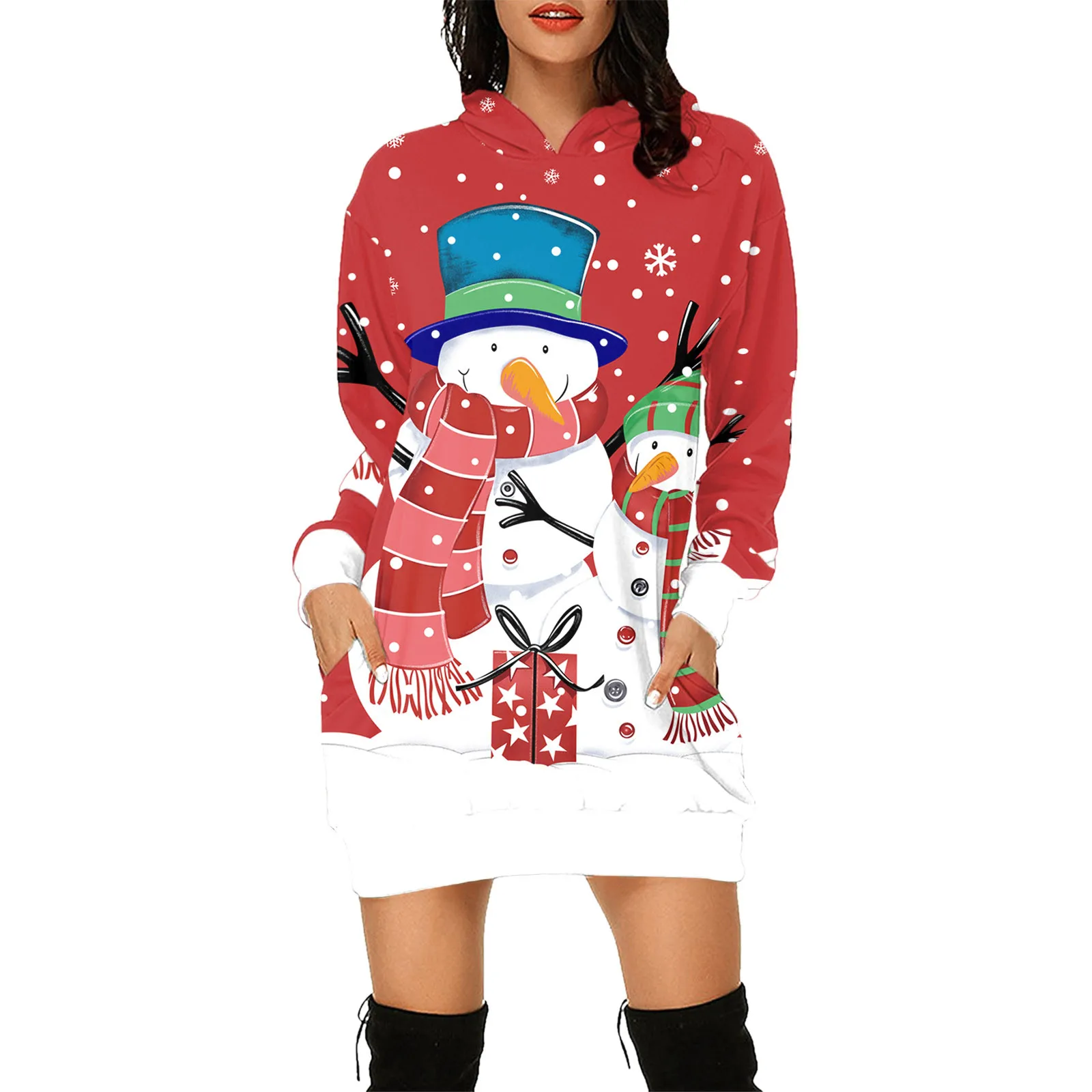 Midi Length Dresses for Women Women Fashion Vintage Merry Christmas Print Dress Long Sleeve Hoodies Long Sleeve Dresses With
Midi Length Dresses for Women Women Fashion Vintage Merry Christmas Print Dress Long Sleeve Hoodies Long Sleeve Dresses With