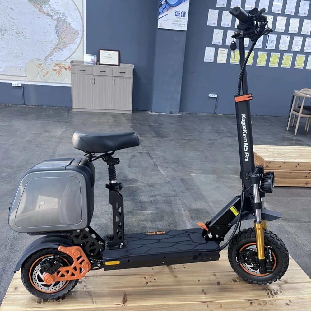 

Long Distance With Removable 1200W Battery And Big Tail Box Electric Scooters With Collapsible Sear For Adult