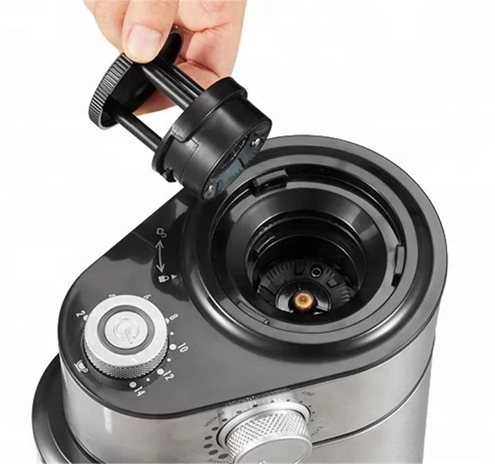2022 New Coffee Grinding Machine Flour Mill 18 Levels Adjustable Thickness Electric Coffee Grinder Burr Grinders Flat Wheel 2022 New Coffee Grinding Machine Flour Mill 18 Levels Adjustable Thickness Electric Coffee Grinder Burr Grinders Flat Wheel