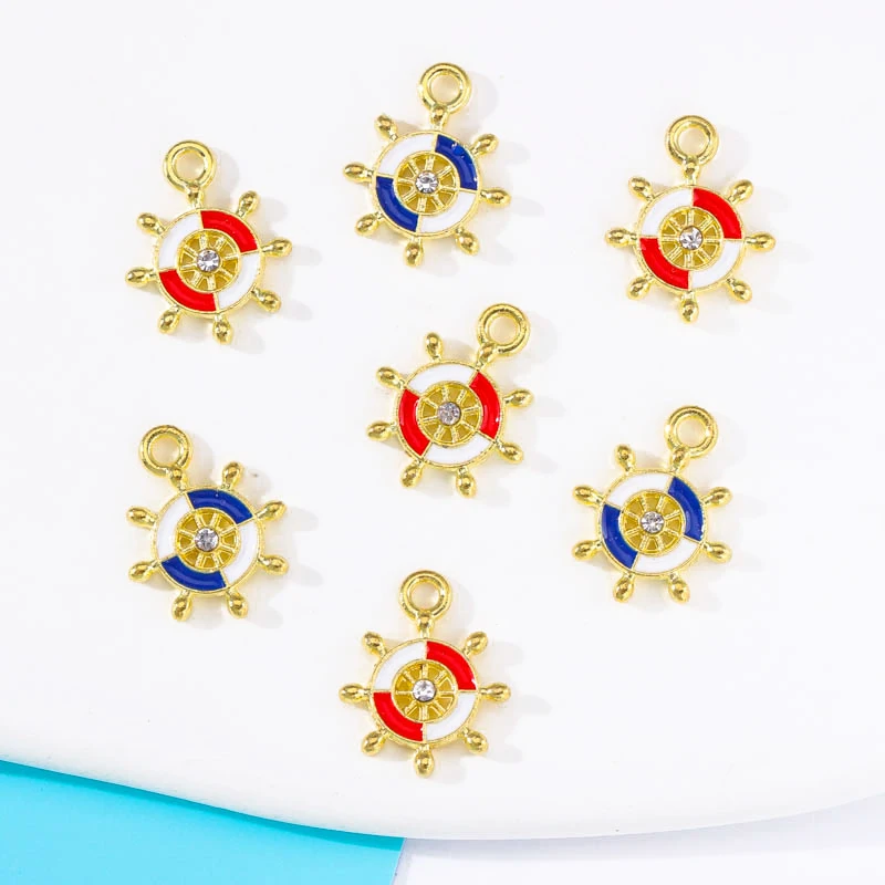 20pcs 10*14mm Color Ocean Rudder Enamel Pendants DIY Female Creative Earring Necklace Bracelet Accessories Jewelry Making Crafts
20pcs 10*14mm Color Ocean Rudder Enamel Pendants DIY Female Creative Earring Necklace Bracelet Accessories Jewelry Making Crafts