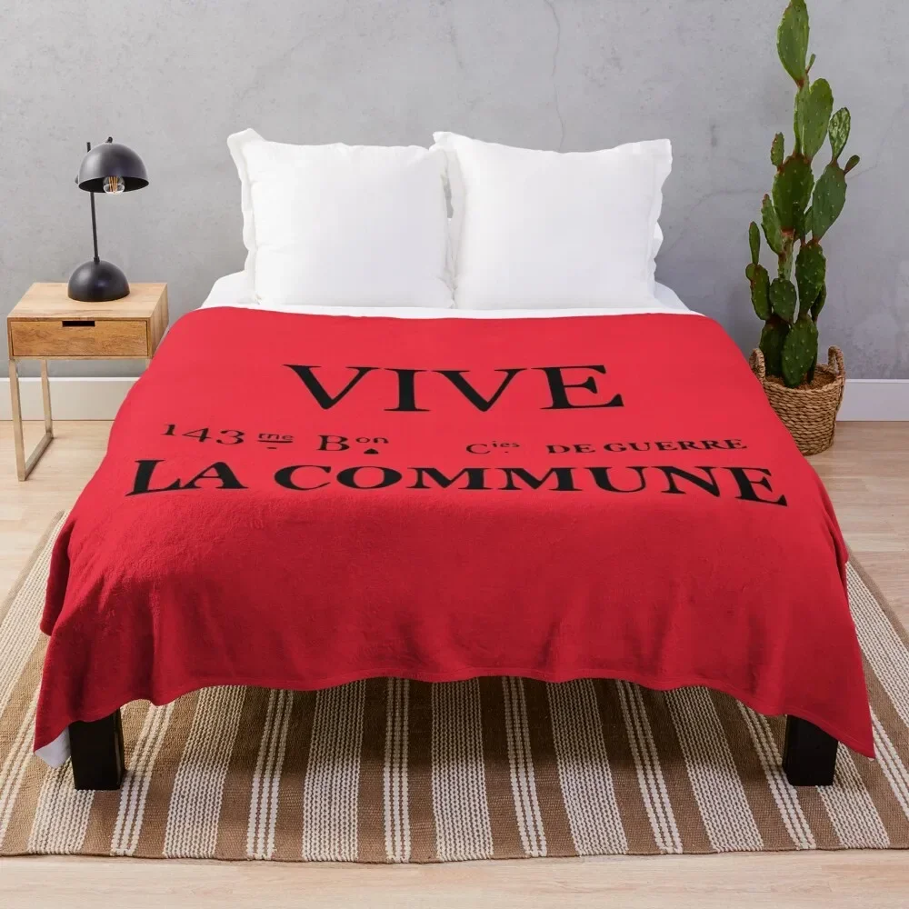 Vive la Commune Flag of the 143rd battalion of the Communal National Guards of the Paris Commune Throw Blanket
Vive la Commune Flag of the 143rd battalion of the Communal National Guards of the Paris Commune Throw Blanket