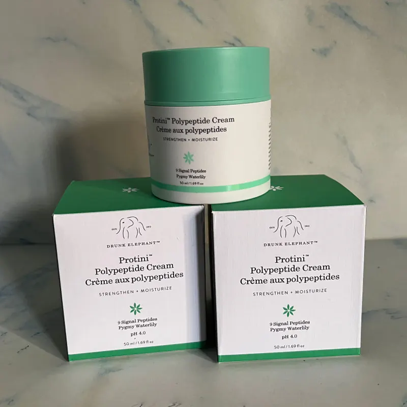 6Pcs/Lot Drunk Elephant Protini Polypeptide Cream Strengthen Moisturize 9 Signal Peptides Pygmy Waterlily PH 4.0 Face cream 50ML
6Pcs/Lot Drunk Elephant Protini Polypeptide Cream Strengthen Moisturize 9 Signal Peptides Pygmy Waterlily PH 4.0 Face cream 50ML