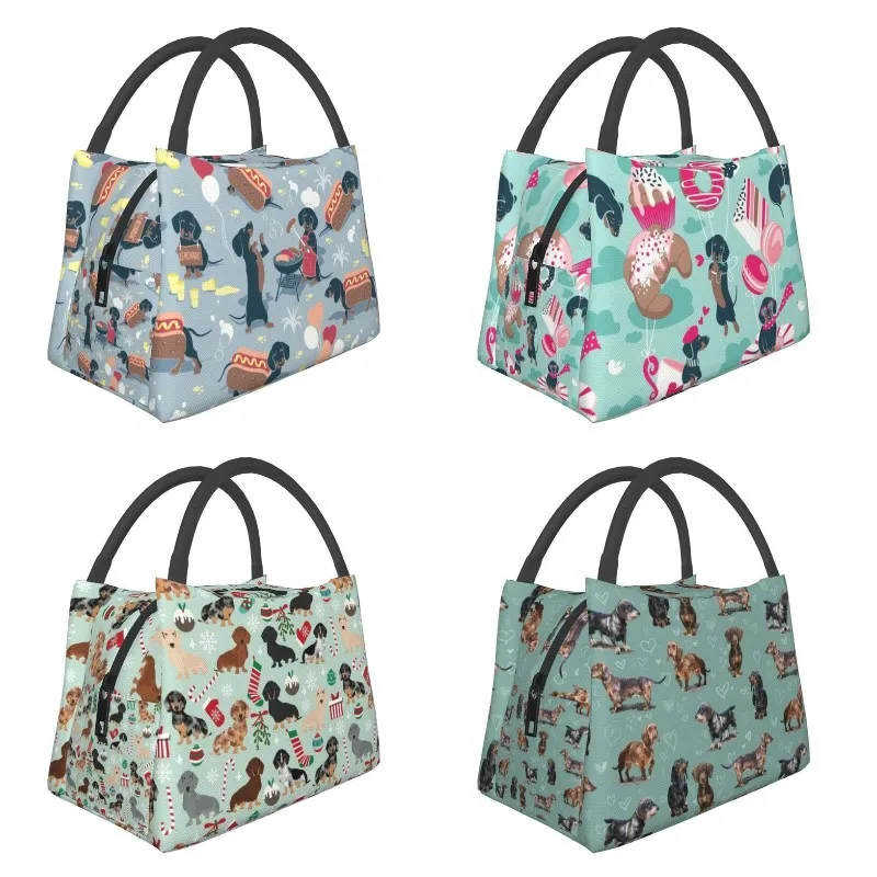 Dachshund Dogs Insulated Lunch Bag for Women Waterproof Badger Sausage Wiener Dog Cooler Thermal Lunch Tote Work Picnic
Dachshund Dogs Insulated Lunch Bag for Women Waterproof Badger Sausage Wiener Dog Cooler Thermal Lunch Tote Work Picnic
