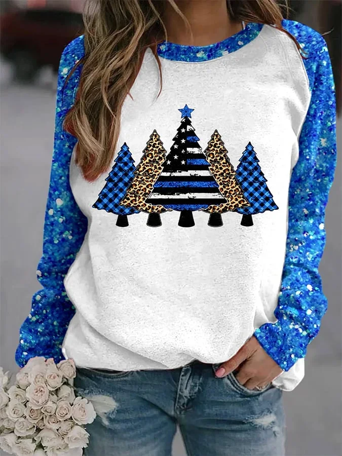 Hoodie Women's fun Christmas tree sequin print casual round neck raglan sweatshirt street casual long-sleeved spring and autumn
Hoodie Women's fun Christmas tree sequin print casual round neck raglan sweatshirt street casual long-sleeved spring and autumn