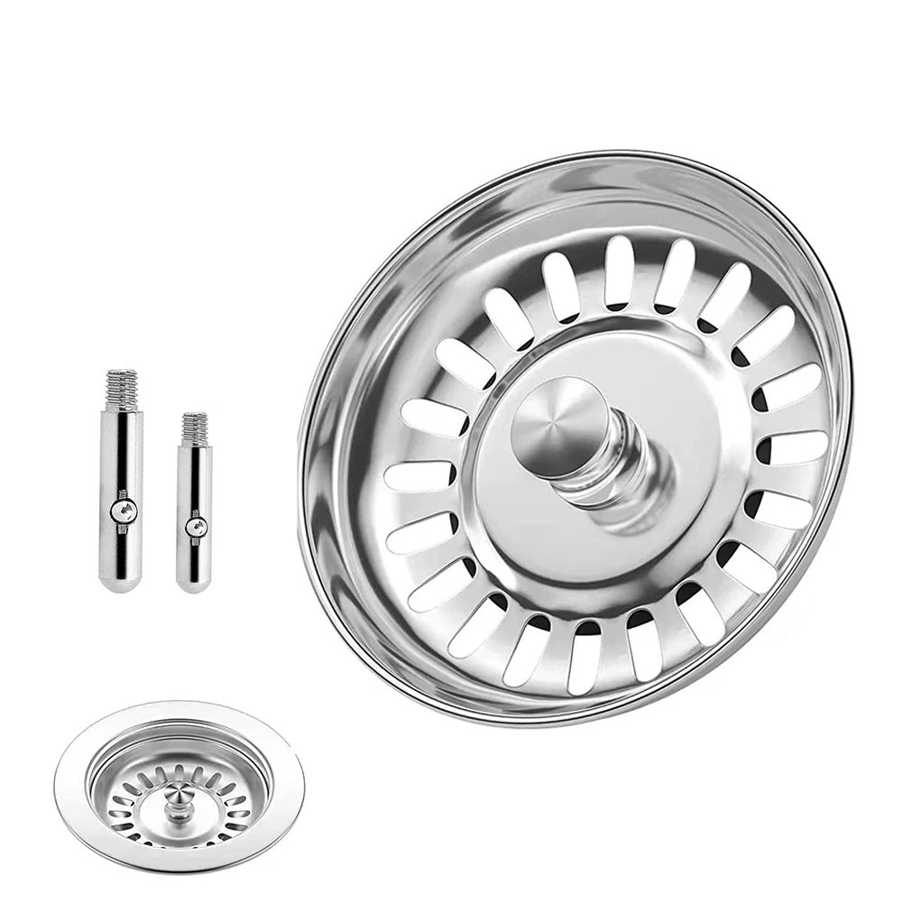 Kitchen Sink Strainer Stainless Steel Stopper Sink Filter Waste Plug Basin Drain Filter Anti-Clog Bathroom Sink Accessories
Kitchen Sink Strainer Stainless Steel Stopper Sink Filter Waste Plug Basin Drain Filter Anti-Clog Bathroom Sink Accessories