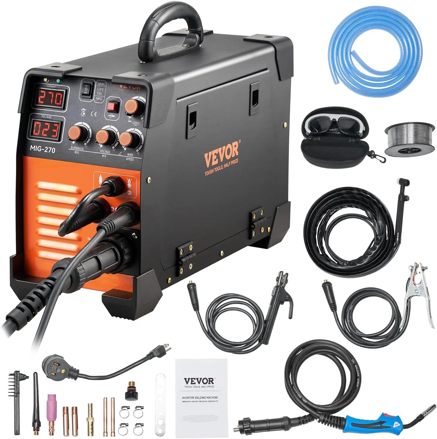 MIG Welder,3 in 1 270 Amp Welding Machine,110 220V MIG TIG Arc Welder, Portable TIG Welder Lift ARC Welder with IGBT DC Inverter
MIG Welder,3 in 1 270 Amp Welding Machine,110 220V MIG TIG Arc Welder, Portable TIG Welder Lift ARC Welder with IGBT DC Inverter