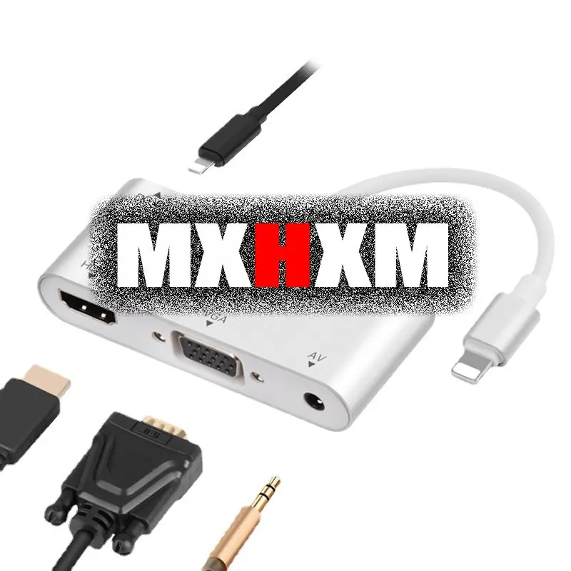 For Lightning to HDMI VGA Four-in-One Multi-Monitoring Device For iPhone HDMI HD Converter
For Lightning to HDMI VGA Four-in-One Multi-Monitoring Device For iPhone HDMI HD Converter
