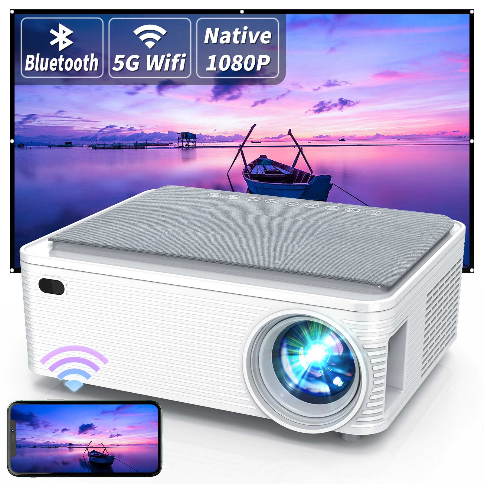 ZAOLIGHTEC X5 Projector LED Android 9.0 System Fit Full HD 1080P Portable Projector with Bluetooth WIFI Teaching Projector
ZAOLIGHTEC X5 Projector LED Android 9.0 System Fit Full HD 1080P Portable Projector with Bluetooth WIFI Teaching Projector