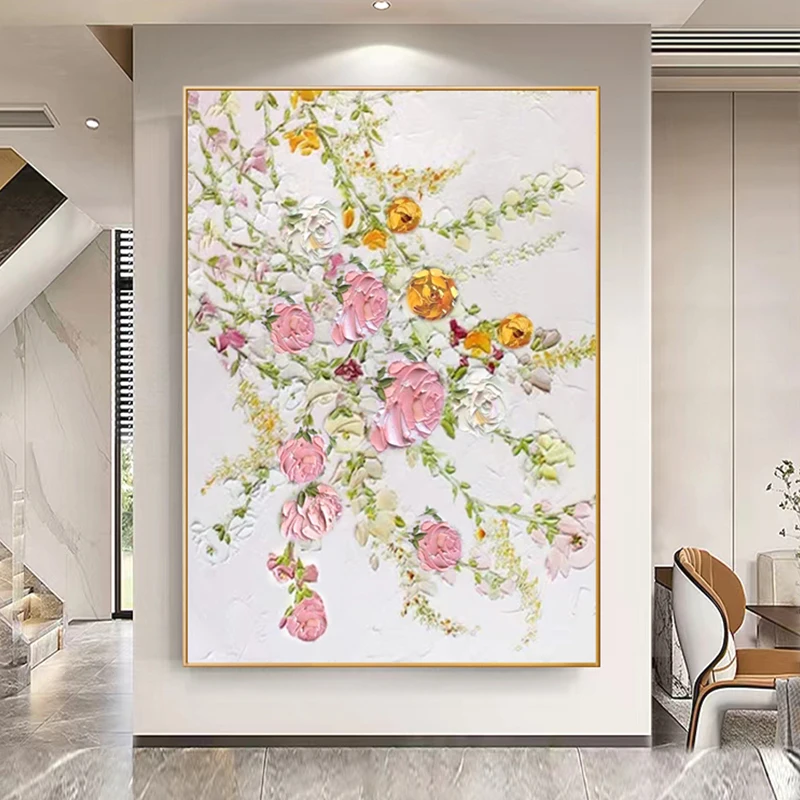 OuzerQing 100% Hand Painted Oil Painting On Canvas Modern Abstract Flower Wall Art Living Room Picture Home Decoration Unframed
OuzerQing 100% Hand Painted Oil Painting On Canvas Modern Abstract Flower Wall Art Living Room Picture Home Decoration Unframed