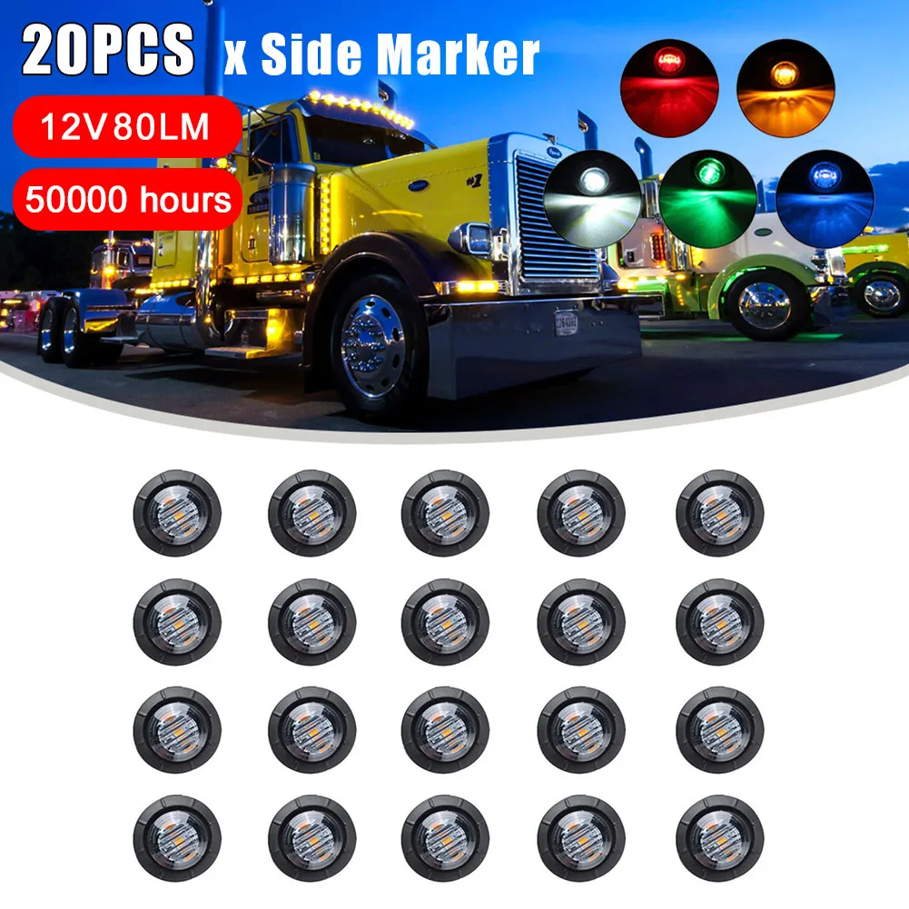20Pcs Car Round Trailer Side Marker Lights Amber Grille Light Warning Lamp For Trucks Clearance Lights Car Turn Signal Lamp
20Pcs Car Round Trailer Side Marker Lights Amber Grille Light Warning Lamp For Trucks Clearance Lights Car Turn Signal Lamp