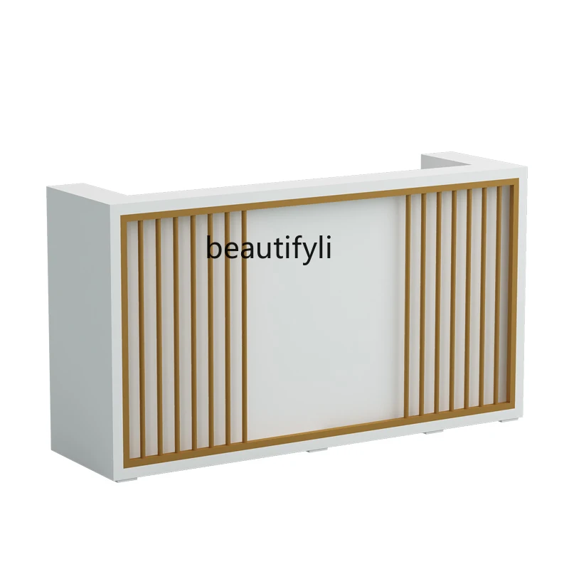 Customized Simple Clothing Store Paint Cashier New Nordic Store Small Beauty Salon Reception Desk Barber Shop Bar Counter
Customized Simple Clothing Store Paint Cashier New Nordic Store Small Beauty Salon Reception Desk Barber Shop Bar Counter