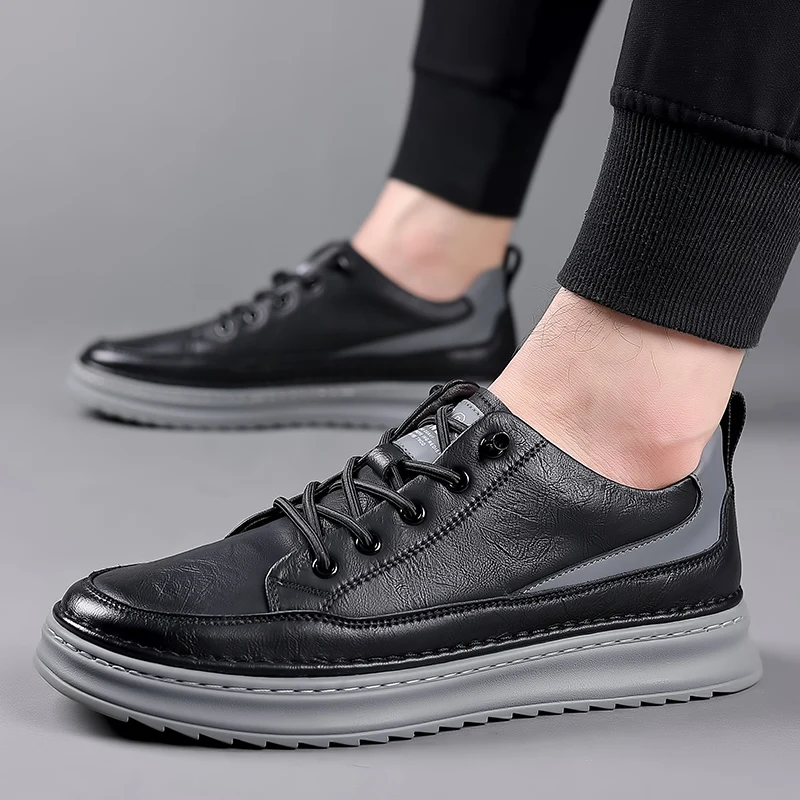 Leather Casual Men Shoes outdoor Fashion Comfortable White Flats Man Shoes men sneakers Tenis Masculinos Zapatos Hombre
Leather Casual Men Shoes outdoor Fashion Comfortable White Flats Man Shoes men sneakers Tenis Masculinos Zapatos Hombre