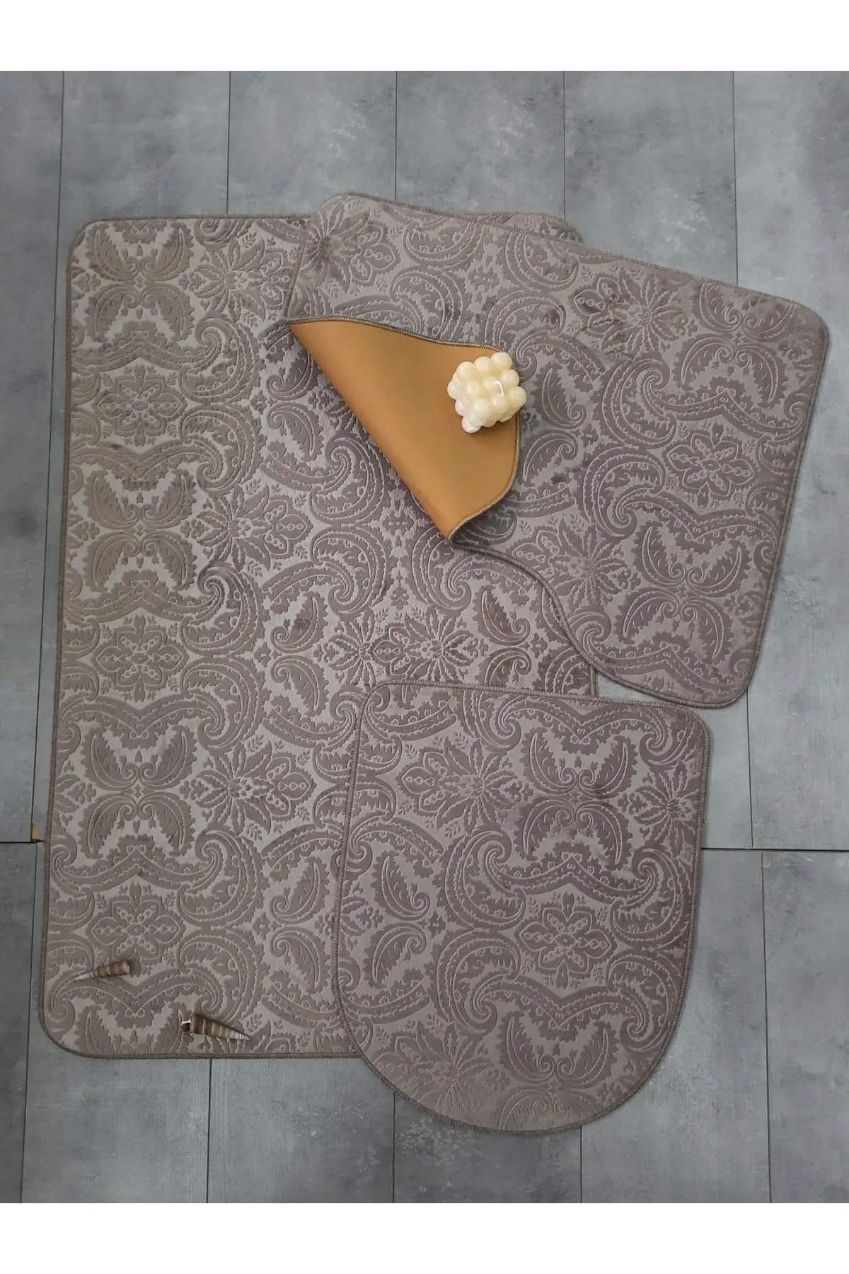 Cappuccino Ultrasoft Pattern 3-Piece Toilet Set Bath Carpet Mat Set Polyamide Brown Non-Slip Base Textile Home &
Cappuccino Ultrasoft Pattern 3-Piece Toilet Set Bath Carpet Mat Set Polyamide Brown Non-Slip Base Textile Home &