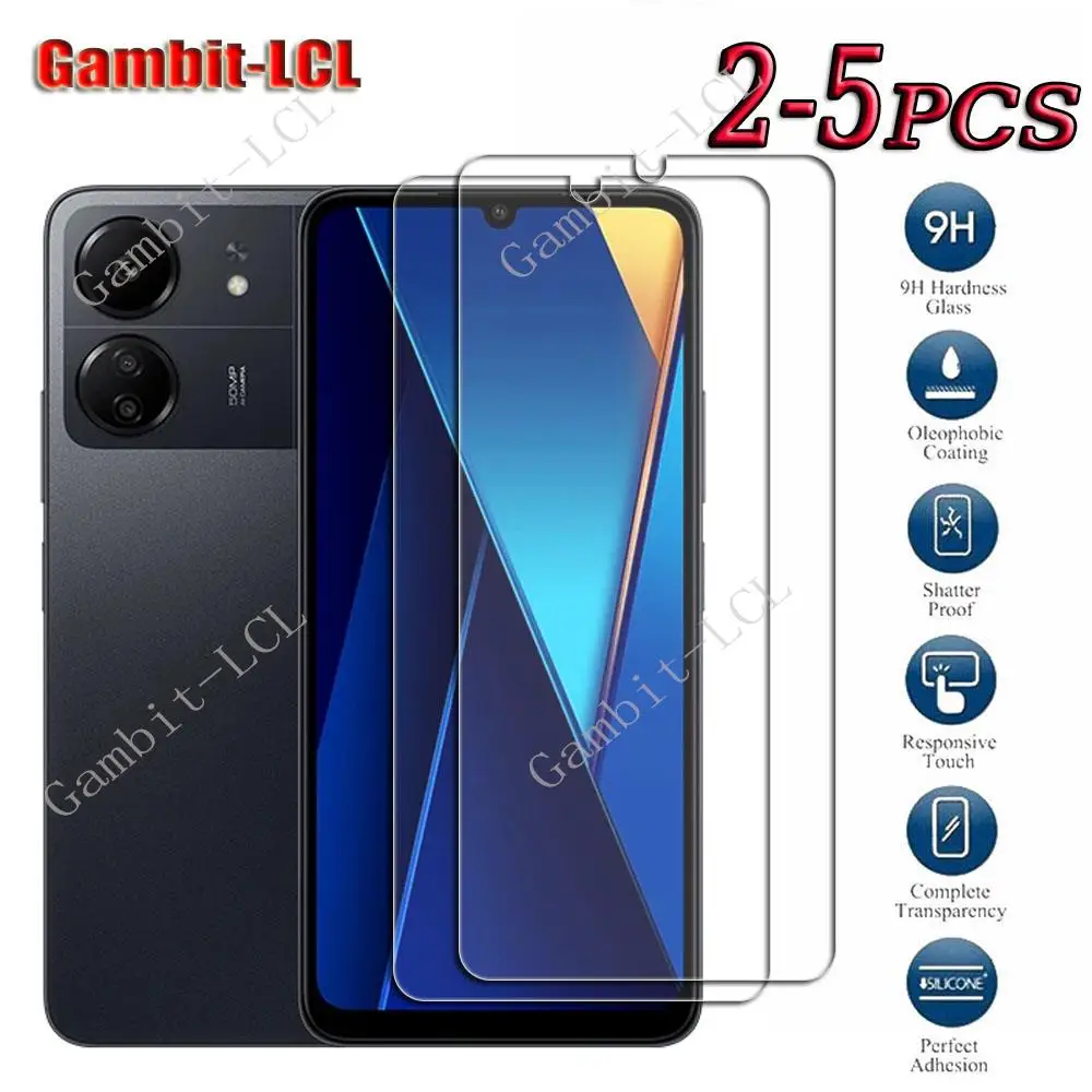 

9H HD Original Tempered Glass For Xiaomi Poco C65 6.74" PocoC65 Redmi 13C Redmi13C Screen Protection Protector Cover Film